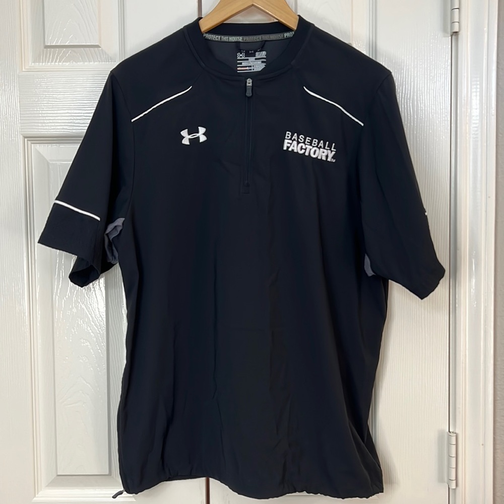 Under Armor Baseball Factory Short Sleeve Pullover Cage Jacket All Season